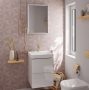 Hansgrohe Xarita E szögletes fali tükör 50x70 cm infravörös érzékelővel és LED világítással, matt fehér 54998700