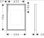 Hansgrohe Xarita E szögletes fali tükör 50x70 cm infravörös érzékelővel és LED világítással, matt fehér 54998700