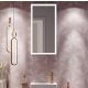 Hansgrohe Xarita E szögletes fali tükör 36x70 cm infravörös érzékelővel és LED világítással, matt fehér 54999700