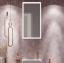 Hansgrohe Xarita E szögletes fali tükör 36x70 cm infravörös érzékelővel és LED világítással, matt fehér 54999700