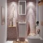 Hansgrohe Xarita E szögletes fali tükör 36x70 cm infravörös érzékelővel és LED világítással, matt fehér 54999700