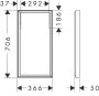 Hansgrohe Xarita E szögletes fali tükör 36x70 cm infravörös érzékelővel és LED világítással, matt fehér 54999700