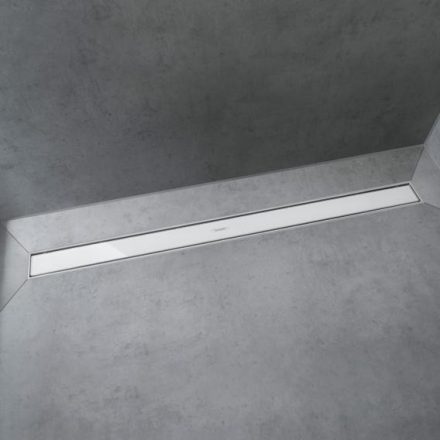 Hansgrohe RainDrain Match Zuhanylefolyó 80 cm, állítható magasságú kerettel, fehér 56038450
