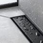 Hansgrohe RainDrain Match Zuhanylefolyó 80 cm, állítható magasságú kerettel, matt fekete 56038670