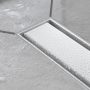 Hansgrohe RainDrain Match Zuhanylefolyó 80 cm, állítható magasságú kerettel, matt fehér 56038700
