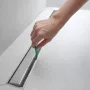 Hansgrohe RainDrain Match Zuhanylefolyó 80 cm, állítható magasságú kerettel, matt fehér 56038700