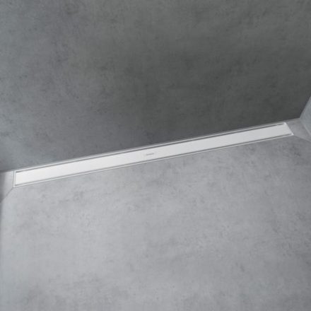 Hansgrohe RainDrain Match Zuhanylefolyó 90 cm, állítható magasságú kerettel, matt fehér 56040700