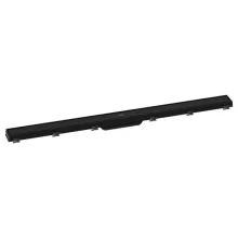   Hansgrohe RainDrain Match Zuhanylefolyó 100 cm, állítható magasságú kerettel, matt fekete 56041670