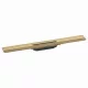 Hansgrohe RainDrain Flex oldalfal mellé zuhanylefolyó 70 cm, vágható, szálcsiszolt bronz 56050140