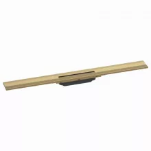   Hansgrohe RainDrain Flex oldalfal mellé zuhanylefolyó 80 cm, vágható, szálcsiszolt bronz 56051140