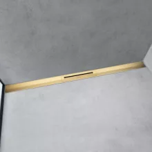   Hansgrohe RainDrain Flex oldalfal mellé zuhanylefolyó 100 cm, vágható, polírozott arany hatású 56053990