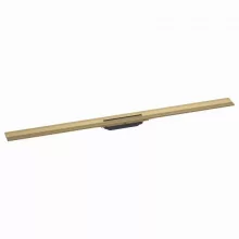   Hansgrohe RainDrain Flex oldalfal mellé zuhanylefolyó 120 cm, vágható, szálcsiszolt bronz 56054140