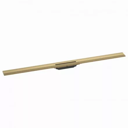 Hansgrohe RainDrain Flex oldalfal mellé zuhanylefolyó 120 cm, vágható, szálcsiszolt bronz 56054140