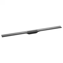   Hansgrohe RainDrain Flex oldalfal mellé zuhanylefolyó 120 cm, vágható, szálcsiszolt fekete króm 56054340