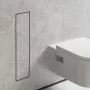 Hansgrohe XtraStoris Rock falba süllyesztett WC kefe és papír tartó, matt fekete 56060670