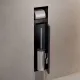 Hansgrohe XtraStoris Rock falba süllyeszthető WC kefe és papír tartó, csempézhető ajtóval, matt fekete 56062670
