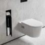 Hansgrohe XtraStoris Rock falba süllyeszthető WC kefe és papír tartó, csempézhető ajtóval, matt fekete 56062670