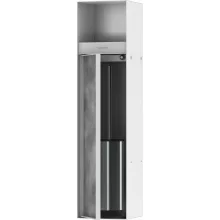   Hansgrohe XtraStoris Rock falba süllyeszthető WC kefe és papír tartó, csempézhető ajtóval, matt fehér 56062700