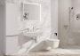 Hansgrohe XtraStoris Rock falba süllyeszthető WC kefe és papír tartó, csempézhető ajtóval, matt fehér 56062700