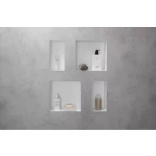   Hansgrohe XtraStoris Minimalistic Falfülke nyitott kerettel, 30 x 15 x 10 cm matt fehér 56070700
