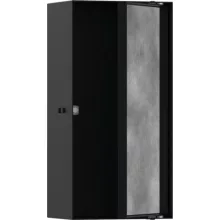   Hansgrohe XtraStoris Rock Falfülke csempézhető ajtóval 30x15x10 cm, matt fekete 56082670