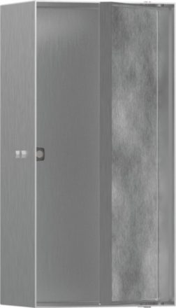 Hansgrohe XtraStoris Rock Falfülke cserélhető ajtóval, 30 x 15 x 10 cm rozsdamentes acél hatású 56082800