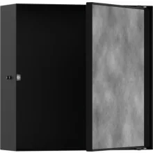   Hansgrohe XtraStoris Rock Falfülke csempézhető ajtóval 30x30x10 cm, matt fekete 56085670