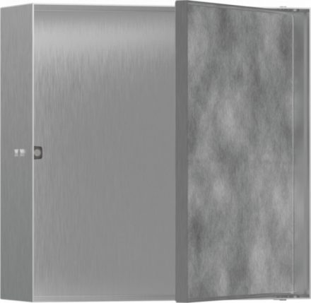Hansgrohe XtraStoris Rock Falfülke cserélhető ajtóval, 30 x 30 x 10 cm rozsdamentes acél hatású 56085800