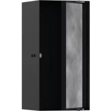   Hansgrohe XtraStoris Rock Falfülke csempézhető ajtóval 30x15x14 cm, matt fekete 56088670