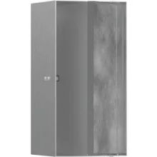   Hansgrohe XtraStoris Rock Falfülke csempézhető ajtóval 30x15x14 cm, rozsdamentes acél hatású 56088800