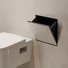   Hansgrohe XtraStoris Rock falba süllyesztett szemetes csempézhető ajtóval 39x39x14 cm, matt fekete 56090670