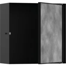   Hansgrohe XtraStoris Rock Falfülke csempézhető ajtóval 30x30x14 cm, matt fekete 56091670