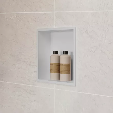 Hansgrohe XtraStoris Original falfülke nyitott kerettel 39x39x7 cm, betonszürke 56093380