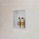 Hansgrohe XtraStoris Original falfülke nyitott kerettel 39x39x7 cm, betonszürke 56093380