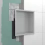 Hansgrohe XtraStoris Original falfülke nyitott kerettel 39x39x7 cm, betonszürke 56093380
