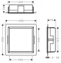 Hansgrohe XtraStoris Original falfülke nyitott kerettel 39x39x7 cm, betonszürke 56093380