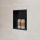 Hansgrohe XtraStoris Original falfülke kerettel 390x390x70 mm, matt fekete 56093670