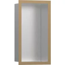   Hansgrohe XtraStoris Individual Falfülke szálcsiszolt rozsdamentes acél felülettel, design kerettel 30 x 15 x 10 cm szálcsiszolt bronz 56094140