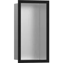   Hansgrohe XtraStoris Individual Falfülke szálcsiszolt rozsdamentes acél felülettel, design kerettel 30 x 15 x 10 cm matt fekete 56094670