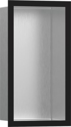 Hansgrohe XtraStoris Individual Falfülke szálcsiszolt rozsdamentes acél felülettel, design kerettel 30 x 15 x 10 cm matt fekete 56094670