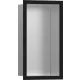 Hansgrohe XtraStoris Individual Falfülke szálcsiszolt rozsdamentes acél felülettel, design kerettel 30 x 15 x 10 cm matt fekete 56094670