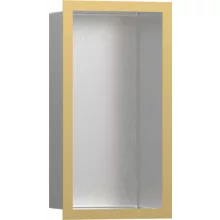   Hansgrohe XtraStoris Individual Falfülke szálcsiszolt rozsdamentes acél felülettel, design kerettel 30 x 15 x 10 cm polírozott arany hatású 56094990