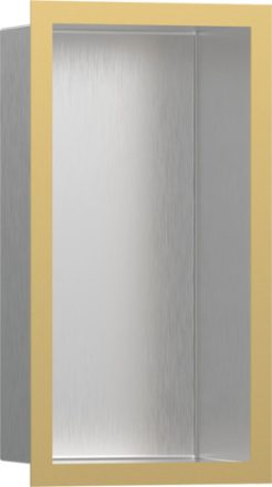 Hansgrohe XtraStoris Individual Falfülke szálcsiszolt rozsdamentes acél felülettel, design kerettel 30 x 15 x 10 cm polírozott arany hatású 56094990