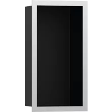   Hansgrohe XtraStoris Individual Falfülke matt fekete színben, design kerettel 30 x 15 x 10 cm rozsdamentes acél hatású 56095800