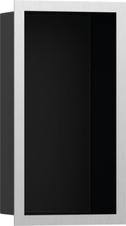 Hansgrohe XtraStoris Individual Falfülke matt fekete színben, design kerettel 30 x 15 x 10 cm rozsdamentes acél hatású 56095800