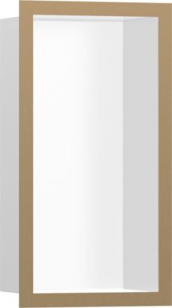 Hansgrohe XtraStoris Individual Falfülke matt fehér színben, design kerettel 30 x 15 x 10 cm szálcsiszolt bronz 56096140
