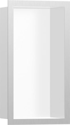 Hansgrohe XtraStoris Individual Falfülke matt fehér színben, design kerettel 30 x 15 x 10 cm rozsdamentes acél hatású 56096800