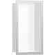 Hansgrohe XtraStoris Individual Falfülke matt fehér színben, design kerettel 30 x 15 x 10 cm rozsdamentes acél hatású 56096800