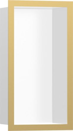 Hansgrohe XtraStoris Individual Falfülke matt fehér színben, design kerettel 30 x 15 x 10 cm polírozott arany hatású 56096990