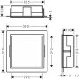 Hansgrohe XtraStoris Individual Falfülke szálcsiszolt rozsdamentes acél felülettel, design kerettel 30 x 30 x 10 cm szálcsiszolt bronz 56097140